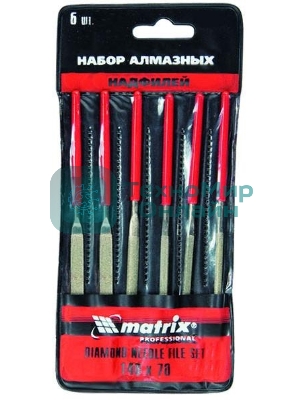 Набор надфилей Matrix алмазных 140х70х3 6шт master