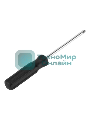 Отвертка Sparta PH2х100 мм, углеродистая сталь, черная пластиковая рукоятка