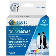 Картридж струйный G&G GG-3YM63AE 305XL многоцветный (11.6 мл) для HP DeskJet 2320/2710/2720