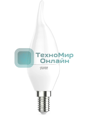 Лампа светодиодная Gauss Elementary 6Вт цок.: E14 свеча 220B св. свеч. бел. теп. (упак.: 10 шт)
