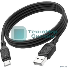 Кабель USB HOCO X90 Type-C/ 1m/ 3A/ Силикон/ Black