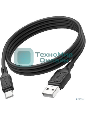 Кабель USB HOCO X90 Type-C/ 1m/ 3A/ Силикон/ Black