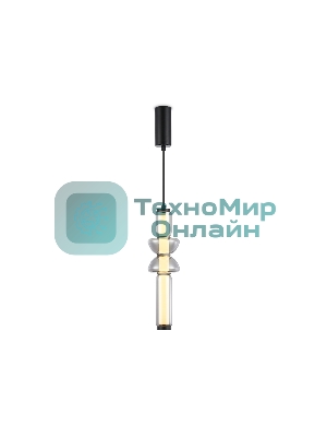 Подвесной светодиодный светильник Ambrella light LH11021 BK/SM черный/дымчатый 17W 3000K D120*435