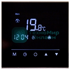 Терморегулятор сенсорный программируемый Rexant, R300B, черный