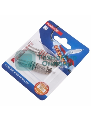 Разъем аудио Rexant, RCA под винт, металл 