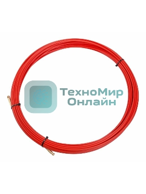 Протяжка кабельная Rexant (мини УЗК в бухте), стеклопруток, d=3,5мм, 20м красная