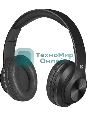 Беспроводные/проводные наушники Defender FreeMotion B552 черный, накладные, Bluetooth + проводной, складная конструкция, до 5 ч