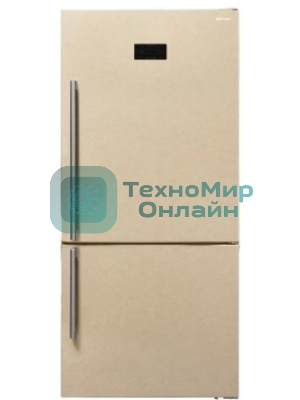 Холодильник Sharp SJ-653GHXJ52R бежевый двухкамерный 400/164 л морозилка снизу, No Frost