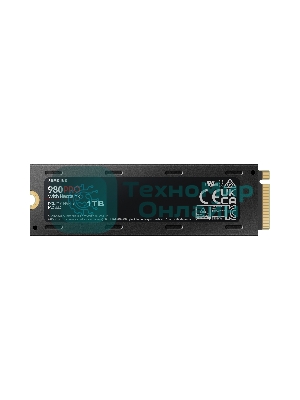 Накопитель SSD Samsung 980 PRO, 1TB, PCIe 4.0 x4, M.2 2280, NVMe, R/W 7000/5000, с радиатором