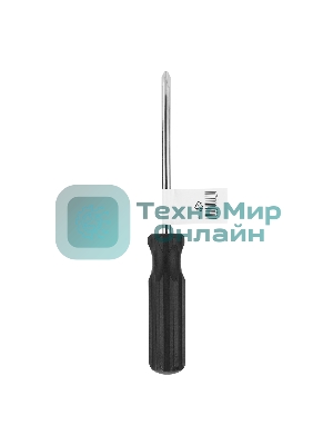 Отвертка Sparta PH2х100 мм, углеродистая сталь, черная пластиковая рукоятка