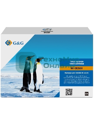 Картридж лазерный G&G GG-CE255X черный (12500стр.) для HP LJ Enterprise MFP M525c/P3015n/LJ Pro M521dn MFP