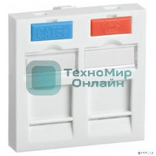 Вставка ITK CS6-22M 45x45 2xJack пластик белый (упак.:1шт)