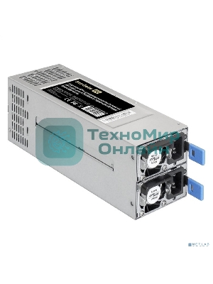 Блок питания серверный 2U Redundant 2x800W ExeGate EX292322RUS Industrial-RTS800 (APFC, КПД 94% (80 PLUS Platinum), 4 см fan, 24pin, 2x(4+4)pin, 2PCIe, 2SATA, 6IDE, Cable Management)