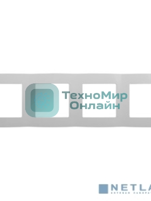 Рамка на 4 поста, ЭРА Эра12, белый (10/100/1600)