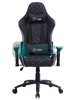 Кресло Cactus CS-CHR-030BLS черный, экокожа, подголовник