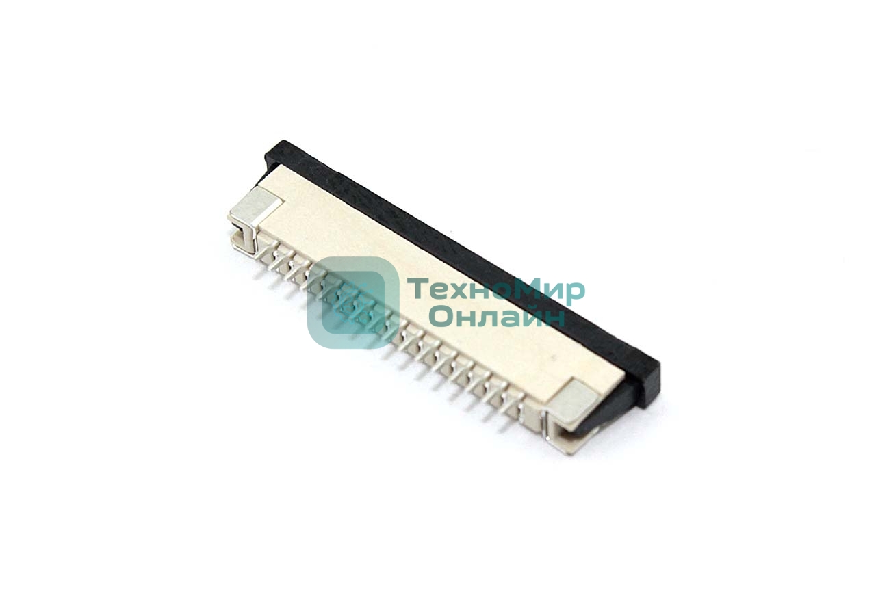 Разъем FPC Half Coverage Top Contact 1.0K-BS-16PWB 16 pin высота 2мм шаг 1мм