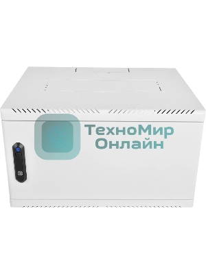Шкаф коммутационный ЦМО (ШРН-6.650.1-9005) настенный 6U 600x650 мм пер. дв. металл 200 кг черный 470 мм 180 град.