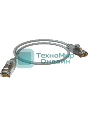 Патч-корд Sysmatrix PC 4545.5ES26.05LSZHGY F/UTP RJ-45 вил.-вилка RJ-45 cat.5e 0.5м серый LSZH