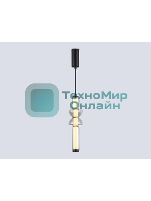 Подвесной светодиодный светильник Ambrella light LH11021 BK/SM черный/дымчатый 17W 3000K D120*435