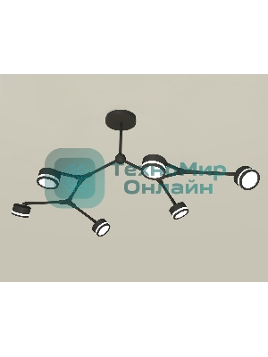 Светильник Ambrella light XB9056200/6 SBK/FR черный песок/белый матовый GX53 (C9056, N8415)