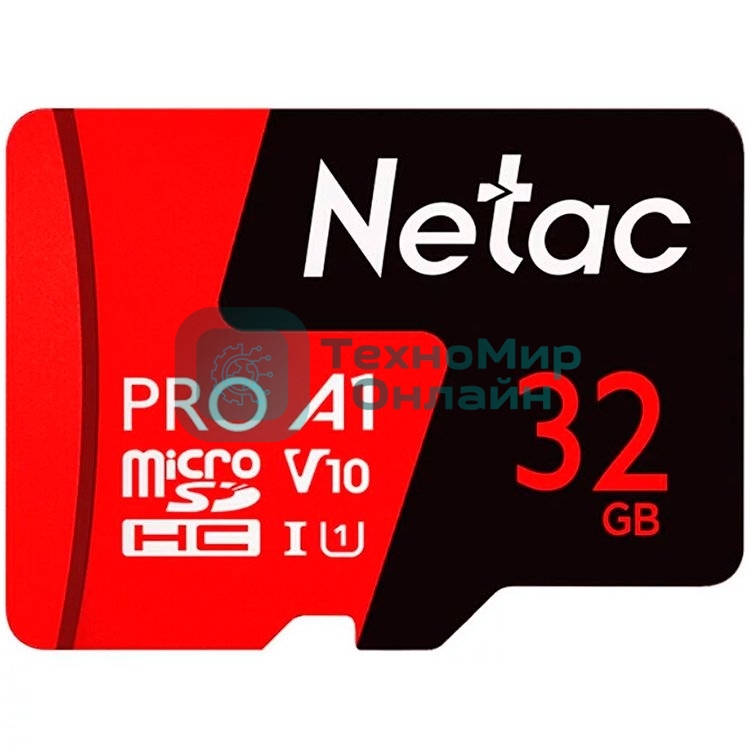 Флеш карта MicroSD card Netac P500 Extreme Pro 32Gb, retail version w/o SD adapter