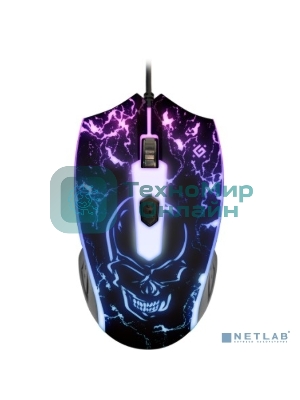 Мышь проводная Defender Overmatch GM-069 черный, 2400 dpi, USB, кнопки - 4