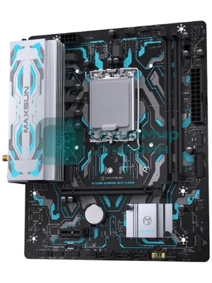 Материнская плата Maxsun MS-B760M GAMING WIFI GANK V2, LGA 1700, Intel B760, 2xDDR5, 4xSATA, 1xM.2, 1xPCIe 4.0 x16, 1xPCIe 3.0 x4, 1xHDMI, 1xVGA, 1x1Gb LAN, 2xUSB 3.2 Gen 2, 4xUSB 2.0, Bluetooth, Wi-Fi 802.11ax, 7.1, Micro-ATX