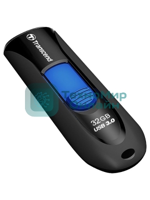Флешка USB Transcend Jetflash 790 (TS32GJF790K), 32Gb, USB 3.0, R/W 70/25, черный/синий