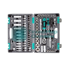 Набор инструментов Stels 14106 1/2'' 1/4'' CrV пластиковый кейс  94 предм.