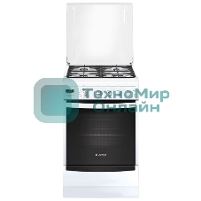 Плита газовая Gefest ПГ 5100-04 белый, конфорок 4 шт, духовка 52 л, 50 см x 85 см x 58.5 см