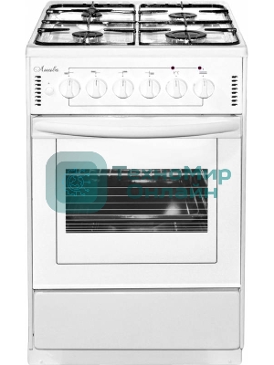 Плита комбинированная Лысьва ЭГ 401-2у белый, конфорок 4 газовых, духовка 57 л, 50 см x 84 см x 60 см (без крышки)