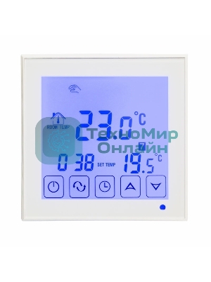 Терморегулятор сенсорный с автоматическим программированием Rexant, R200W, белый