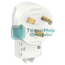 Вилка силовая СП BLANCA 2P+N 32А 250В белый SchE