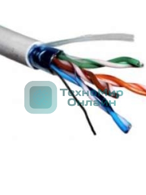 Кабель витая пара PROconnect F/UTP кат.5e 2х2х24AWG solid CCA PVC сер. 305м (м)