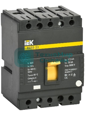 Выключатель автоматический ВА88-33 3Р 80А 35кА SVA20-3-0080 IEK