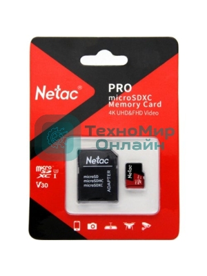 Флеш карта MicroSD card Netac P500 Extreme Pro 32Gb, retail version w/SD adapter