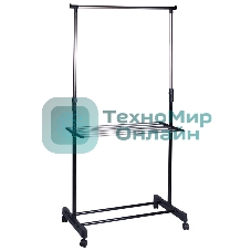 Вешалка напольная Рыжий кот CR460, на колесах (с полкой) размер: 80x42x95-168 см