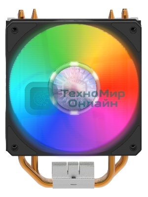 Кулер для процессора Cooler Master Hyper 212 ARGB черный, 120 мм, алюминий/медь, 1800 об/мин, 27 дБ, 4 pin, 150 Вт, 157 мм