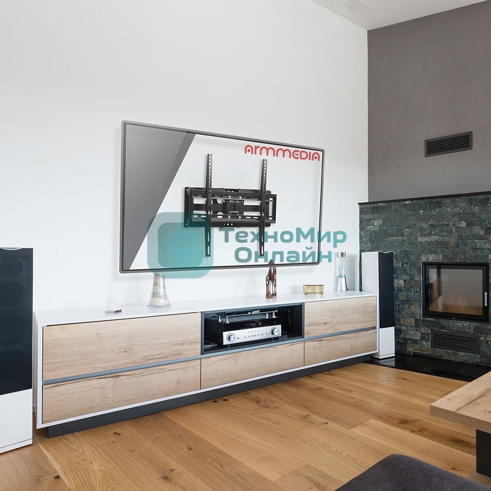 Кронштейн для ТВ ARM MEDIA COBRA-51 черный (max VESA 400x400 мм., настенный, наклонно-поворотный, max 35 кг)