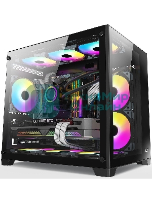 Компьютерный корпус AeroCool/Formula Crystal Z5 черный без БП mATX 1x120мм 2xUSB 2.0 1xUSB 3.0 audio bott PSU