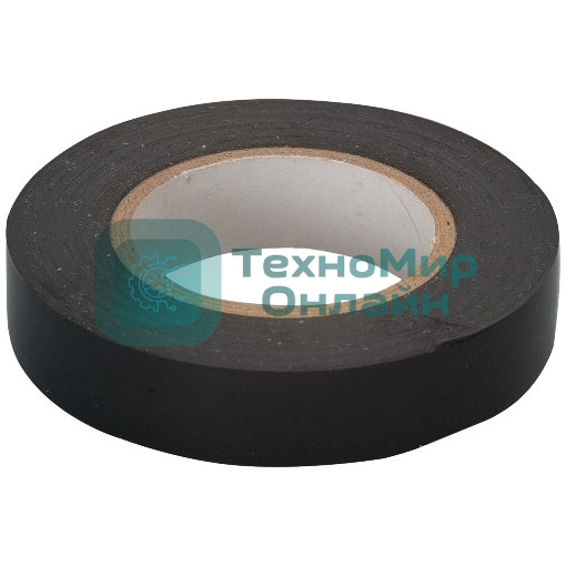 Изолента Сибртех ПВХ, 15 мм х 10 м, 130 мкм, черная