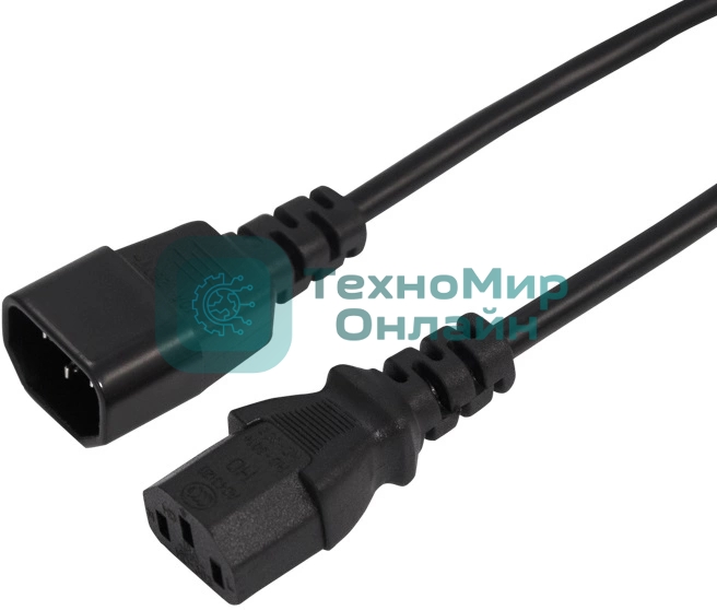 Шнур сетевой Rexant IEC 320 C13 – IEC 320 C14 3x0,75мм², 5м