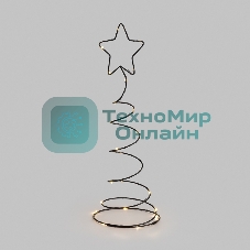 Металлическая 3D-фигура Neon-night Елочка 45 см, цвет свечения теплый белый, питание 3хАА (не в комплекте)