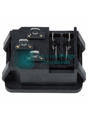 Выключатель клавишный Rexant 250V 10А (4с) ON-OFF красный с подсветкой и штекером C14 3PIN