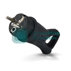 Вилка угловая с ушком c заземлением каучук 16А 250В IP44 (0003) UNIVersal