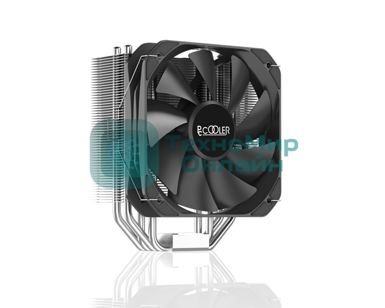 Кулер PCCooler Paladin 400 S115X/1200/1700/AM4 (20 шт/кор, TDP 200W, PWM FAN, 4 тепловые трубки 6мм, 800-1600RPM, 18-28,6dBa)