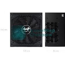 Блок питания Inwin/Powerman P125 IW-PS-P1250W, 1250Вт, 80 PLUS Gold, 135мм, модульный, черный