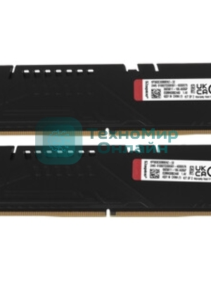 Оперативная память Kingston Fury Beast, DDR5, 32GB (1x32 GB), 6000 MHz, CL36, DIMM, радиатор, черный
