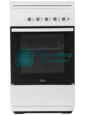 Плита Газовая Flama N FG 24239 W белый (стеклянная крышка) реш.чугун