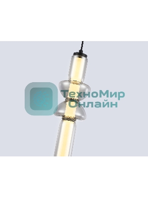 Подвесной светодиодный светильник Ambrella light LH11021 BK/SM черный/дымчатый 17W 3000K D120*435